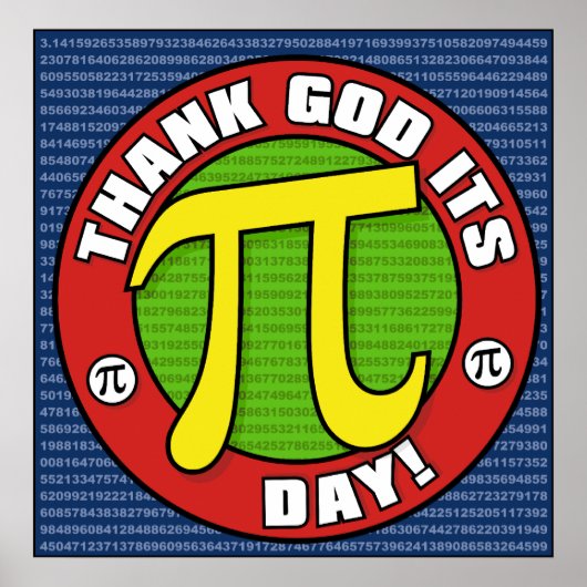 Godzijdank zijn PI Day Poster (Voorkant)