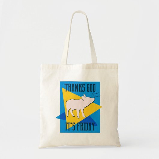 Godzijdank zijn vrijdag tote bag (Voorkant)