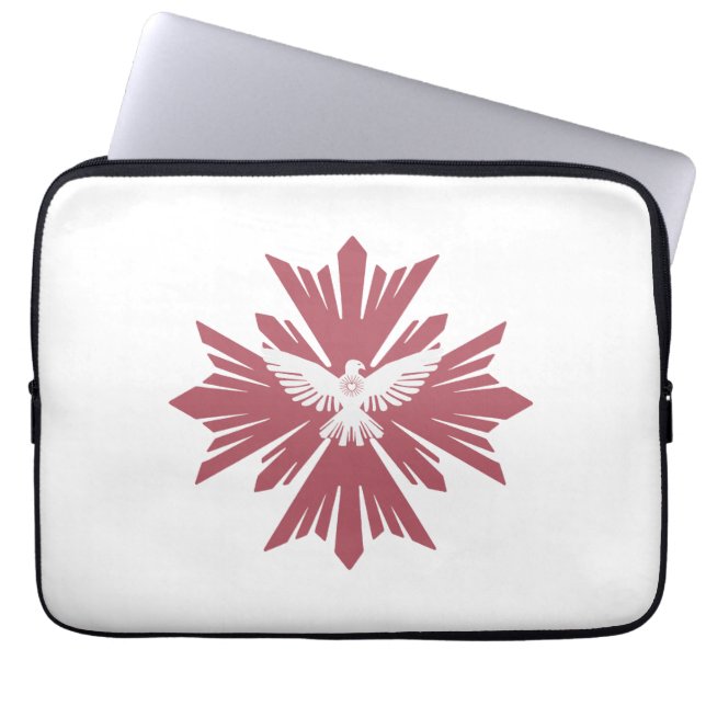 Godzijdelijke duif van vrede laptop sleeve (Voorkant)
