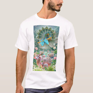 Godzijdelijke Melodie van Heer Krishna: Heilige Fl T-shirt