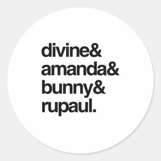 Godzijdse Amanda Bunny en Ru Ronde Sticker (Voorkant)
