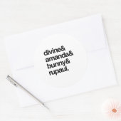 Godzijdse Amanda Bunny en Ru Ronde Sticker (Envelop)