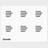 Godzijdse Amanda Bunny en Ru Ronde Sticker (Vel)