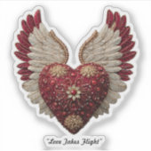 "Godzijdse Hartvleugels" Sticker (Voorkant)