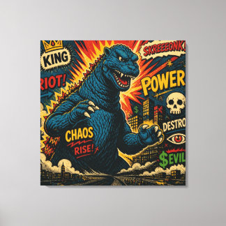 GODZILLA. 2 CANVAS AFDRUK