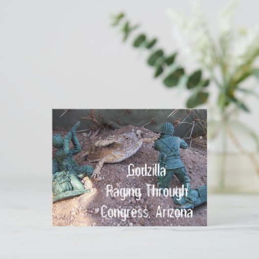 Godzilla door het Congres Briefkaart (Staand voorkant)