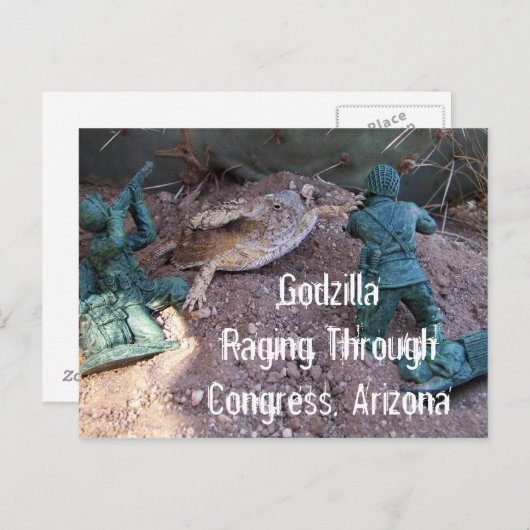 Godzilla door het Congres Briefkaart (Voorkant / Achterkant)