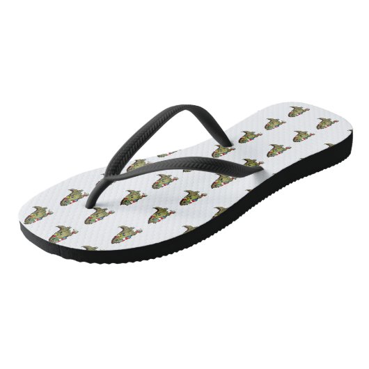 Godzilla en gnomen teenslippers (Schuin)