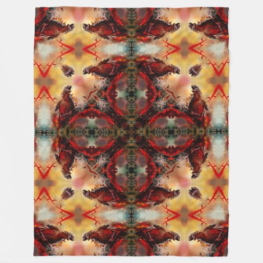 Godzilla Fantasy Nuclear Mandala Fleece Deken (Voorkant)