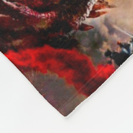 Godzilla Fantasy Nuclear Mandala Fleece Deken (Hoek)