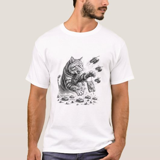 Godzilla Kat - Tankcommandant T-shirt (Voorkant)