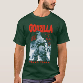 Godzilla Koning van de Monsters Tokio Japan Rode T T-shirt