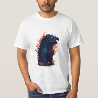 Godzilla met vuur godzilla vuren t-shirt