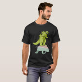 Godzilla op een Manatee T-shirt (Voorkant volledig)