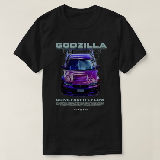 GODZILLA R34 | T-SHIRT BLACK (Design voorkant)