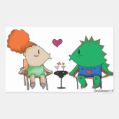 Godzilla Rechthoekige Sticker (Voorkant)