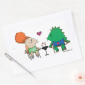 Godzilla Rechthoekige Sticker (Envelop)