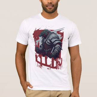 Godzilla Samurai krijger in Samurai Armor T-shirt