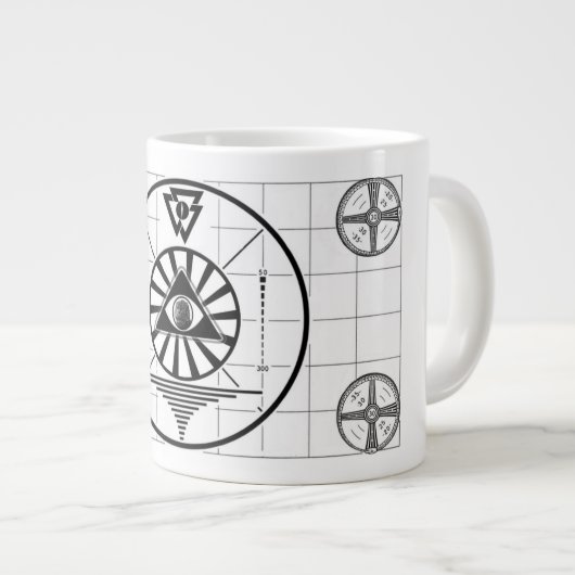 Godzilla TV Test Patroon Grote Koffiekop (Voorkant rechts)