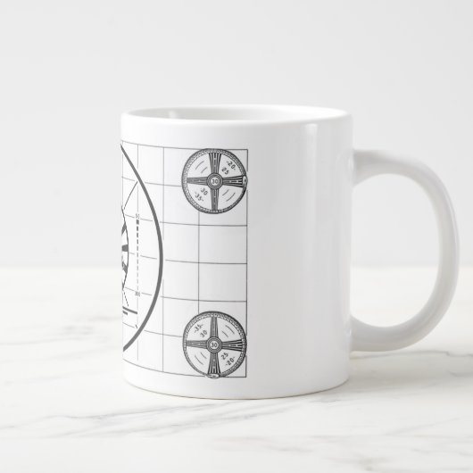 Godzilla TV Test Patroon Grote Koffiekop (Rechts)