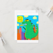 Godzilla vraagt het leven kaart (Voorkant / Achterkant in situ)