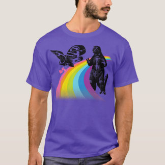 GODZILLAMOTHRA BFF REGENBOOG T-SHIRT