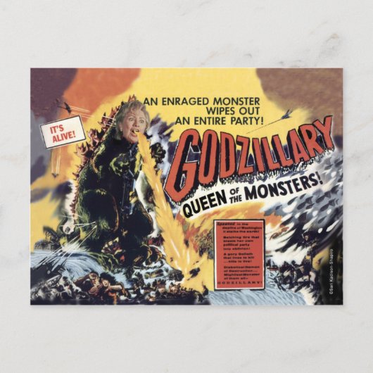 Godzillary - Koningin van de Monsters Briefkaart (Voorkant)
