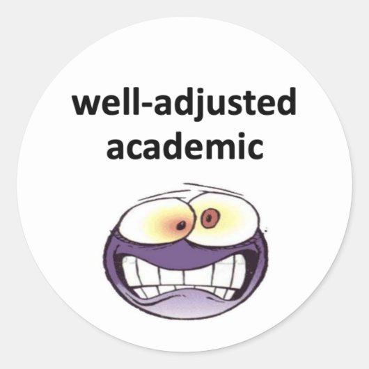 "Goed aangepaste academische" stickers (Voorkant)