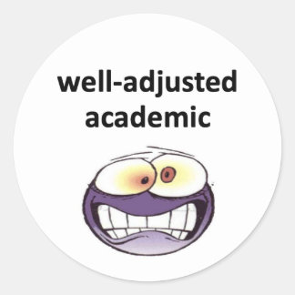 "Goed aangepaste academische" stickers