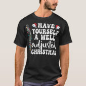 Goed aangepaste kerst chiropractie Santa Chiro C T-shirt (Voorkant)