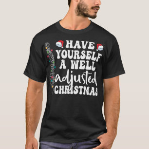 Goed aangepaste kerst chiropractie Santa Chiro C T-shirt
