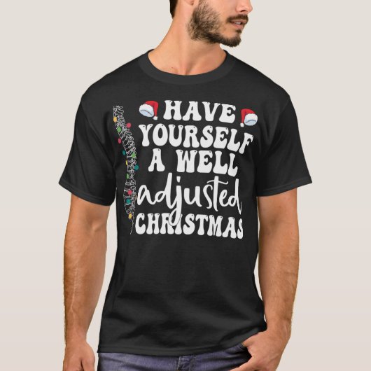 Goed aangepaste kerst chiropractie Santa Chiro C T-shirt (Voorkant)