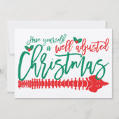 Goed aangepaste kerstchipkaart kaart (Voorkant)