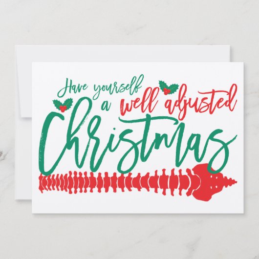 Goed aangepaste kerstchipkaart kaart (Voorkant)