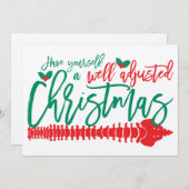 Goed aangepaste kerstchipkaart kaart (Voorkant / Achterkant)