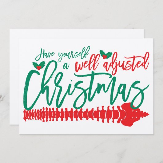 Goed aangepaste kerstchipkaart kaart (Voorkant / Achterkant)