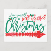 Goed aangepaste kerstchiropraktijk feestdagenkaart (Voorkant)
