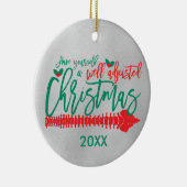 Goed aangepaste kerstchiropraktijk keramisch ornament (Rechts)