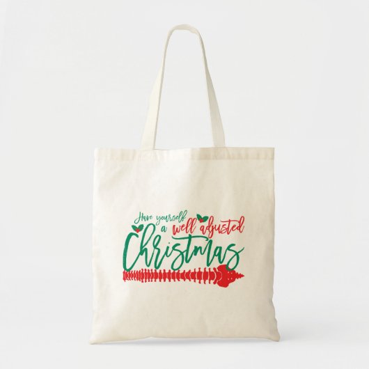 Goed aangepaste kerstchiropraktijk tote bag (Voorkant)