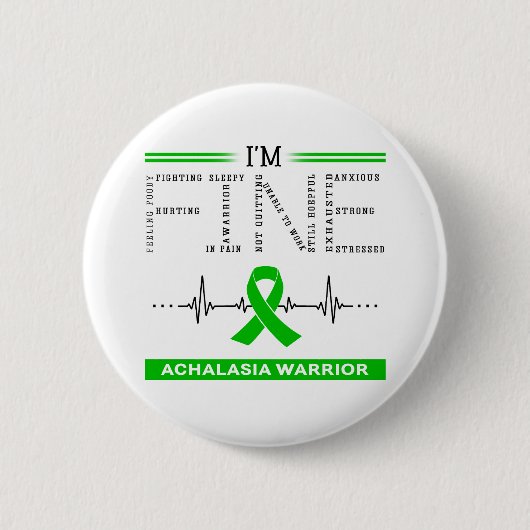 Goed Achalasia Warrior Ronde Button 5,7 Cm (Voorkant)