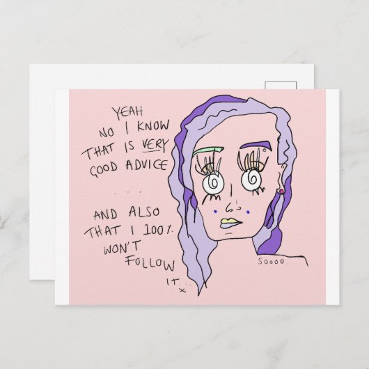 Goed advies | Afdrukken Briefkaart | #overhear (Voorkant / Achterkant)