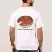 "Goed afgerond dieet" Pizza T-shirt (Achterkant)