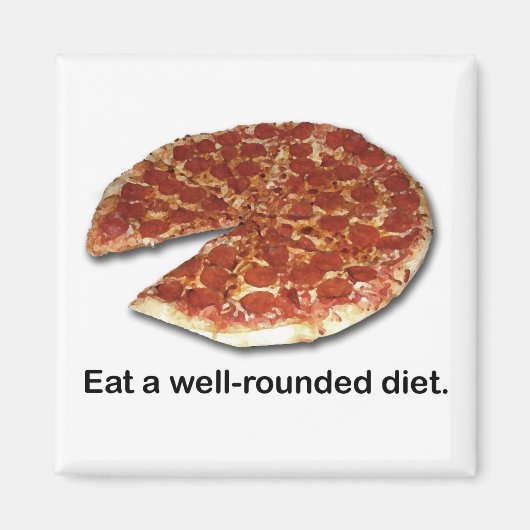 Goed afgeronde Diet Square Magnet (Voorkant)