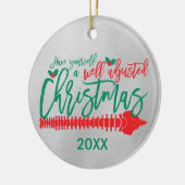 Goed afgestelde kerstchiropractie keramisch ornament (Links)