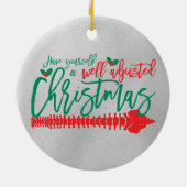 Goed afgestelde kerstchiropractie keramisch ornament (Achterkant)