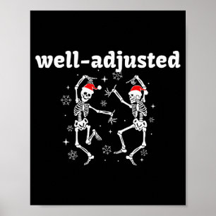 Goed afgestelde Skelet Kerstman Hoed Chiropractie  Poster