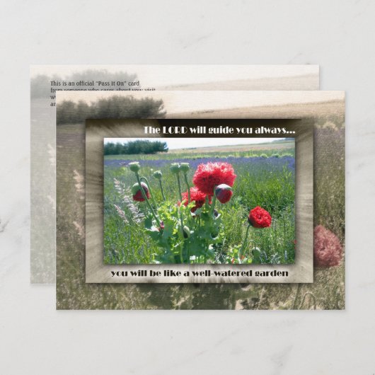 Goed beheerde tuin briefkaart (Voorkant / Achterkant)