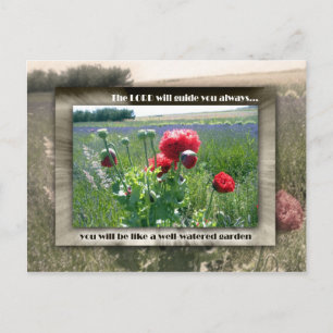 Goed beheerde tuin briefkaart