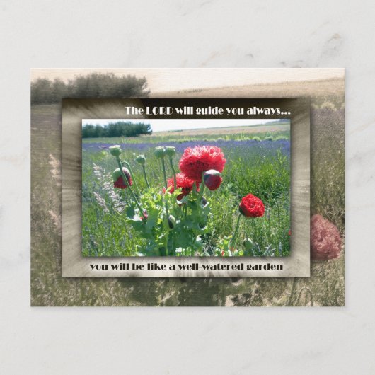 Goed beheerde tuin briefkaart (Voorkant)