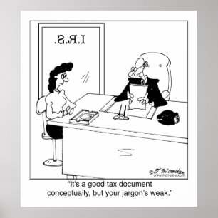 Goed belastingdocument Conceptueel Poster
